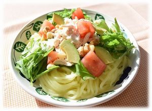 こんにゃく中華麺 イタリアンサラダ風